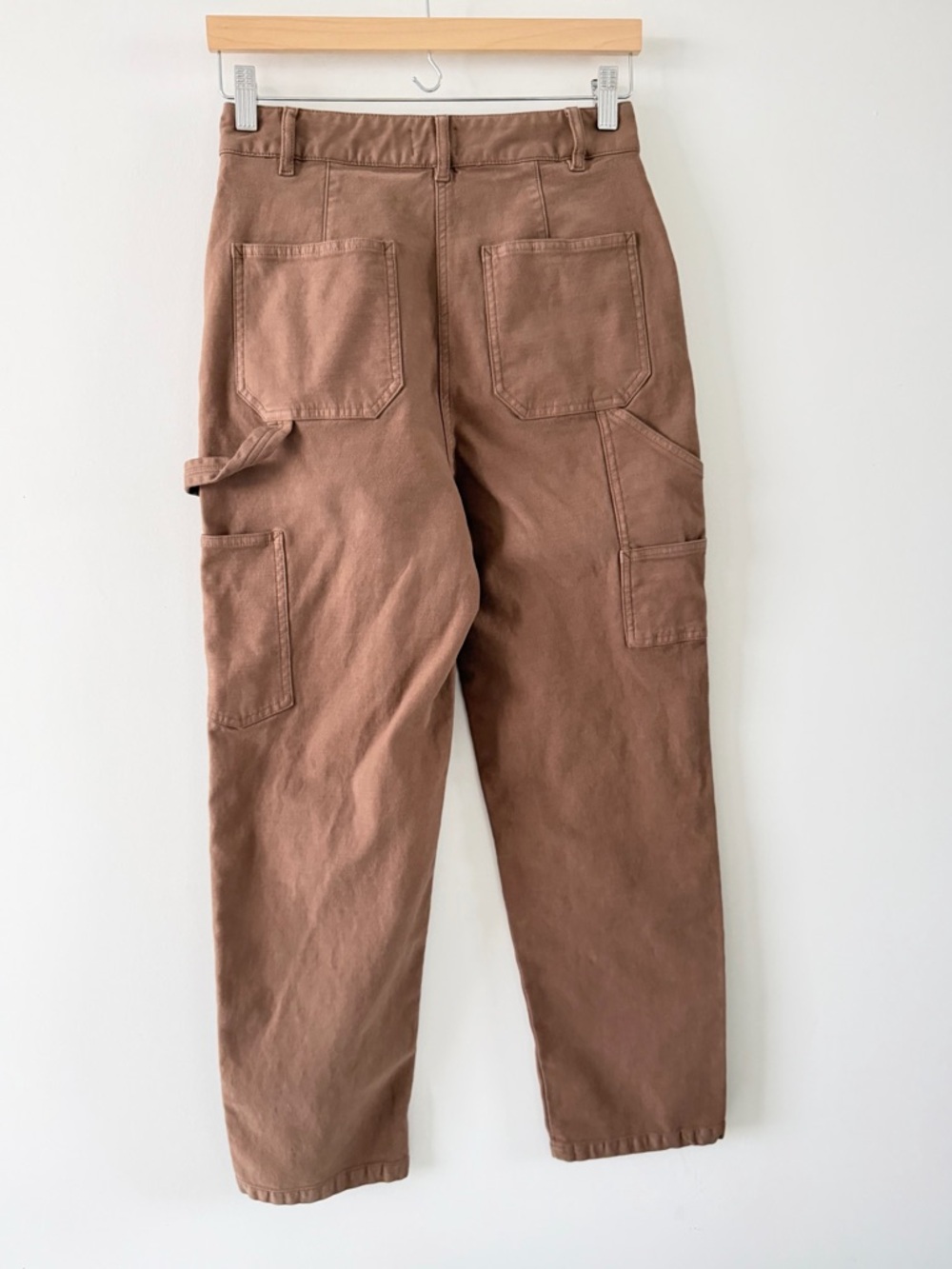 Wilfred Free Brown Utility Carpenter Pants High Rise Straight Leg Size 6 - Picture 8 of 11